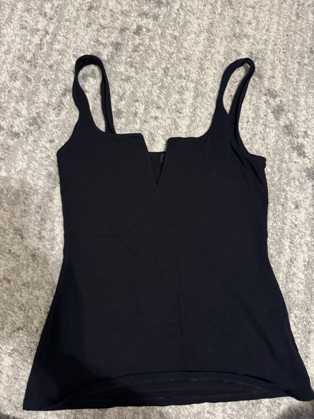 Express Black V-Notch Slim Tank Top